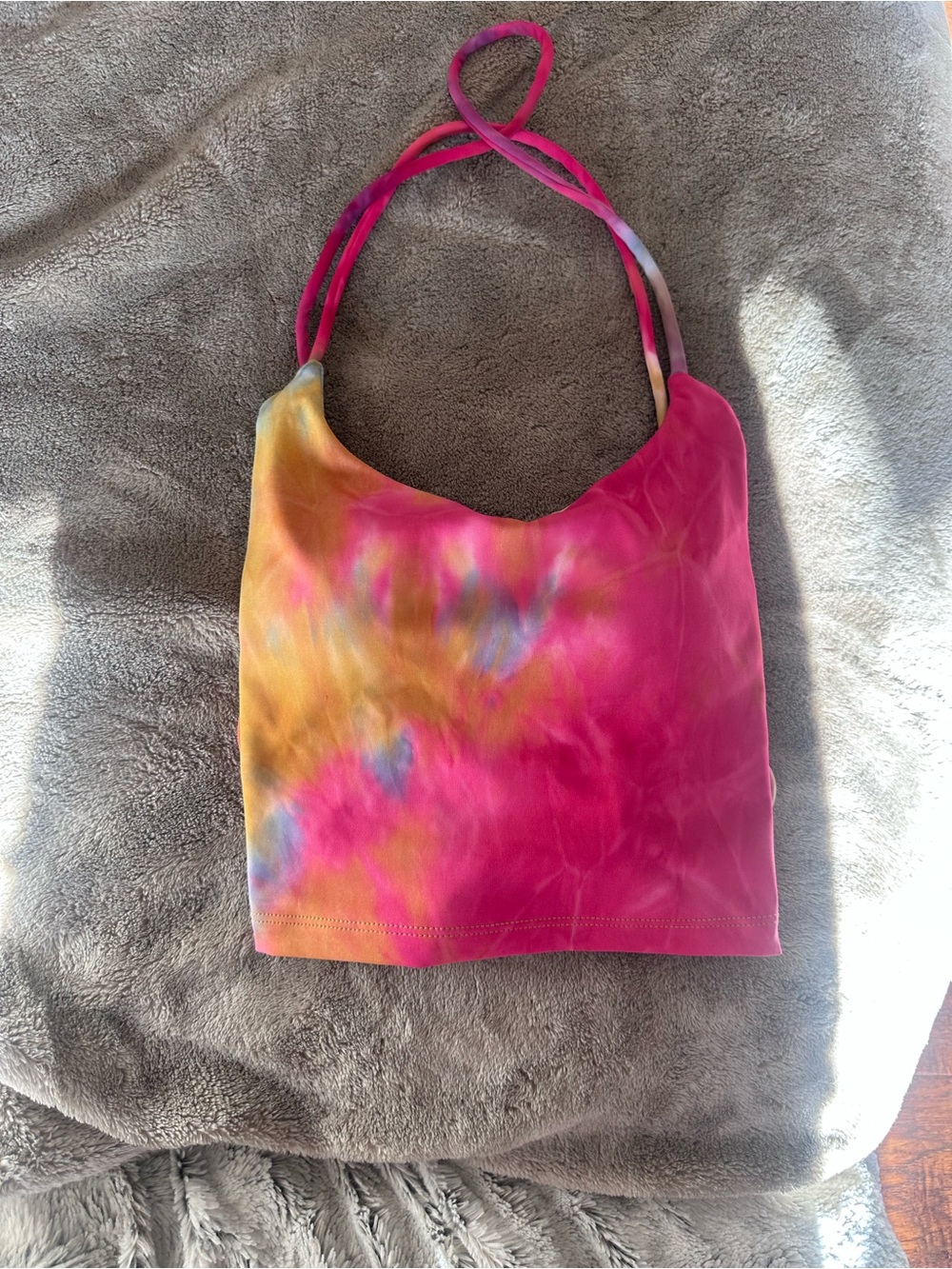 Tie dye workout crop top